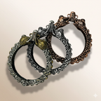 Silver Replica Oxidised Kada (Elephant Design)