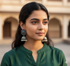 Floral Silver Replica Jhumkas