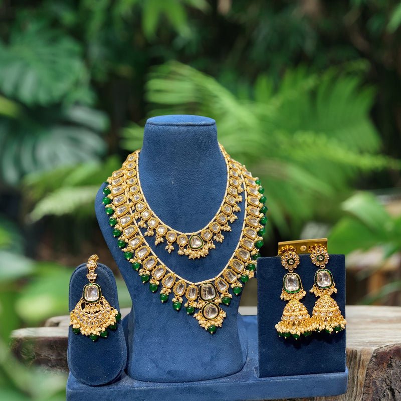 Double line Uncut Kundan Set