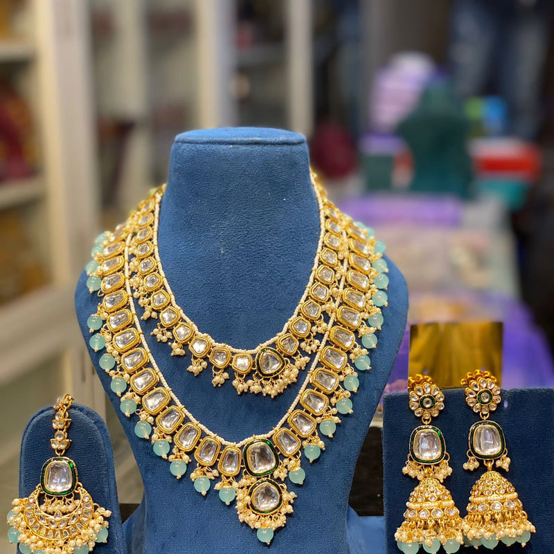 Double line Uncut Kundan Set