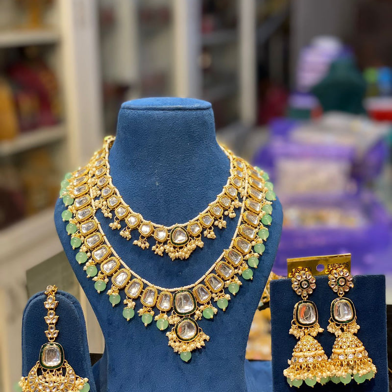 Double line Uncut Kundan Set