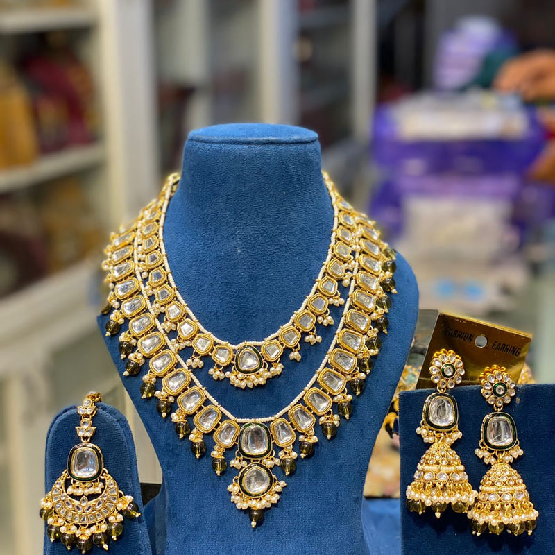 Double line Uncut Kundan Set