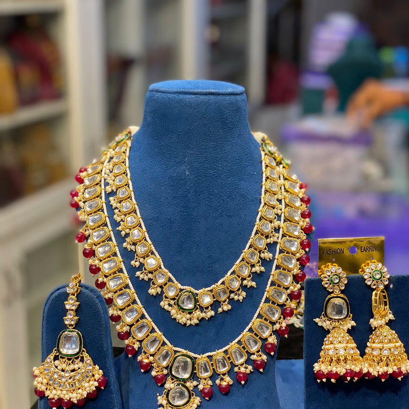 Double line Uncut Kundan Set