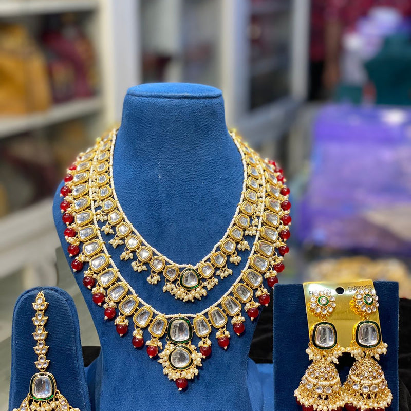 Double line Uncut Kundan Set