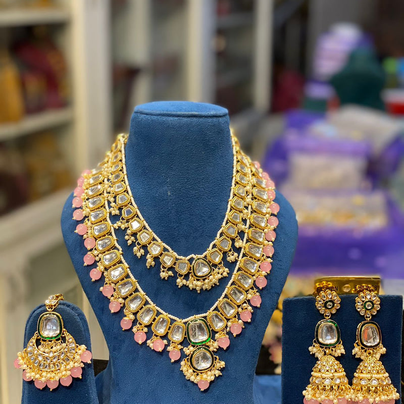 Double line Uncut Kundan Set