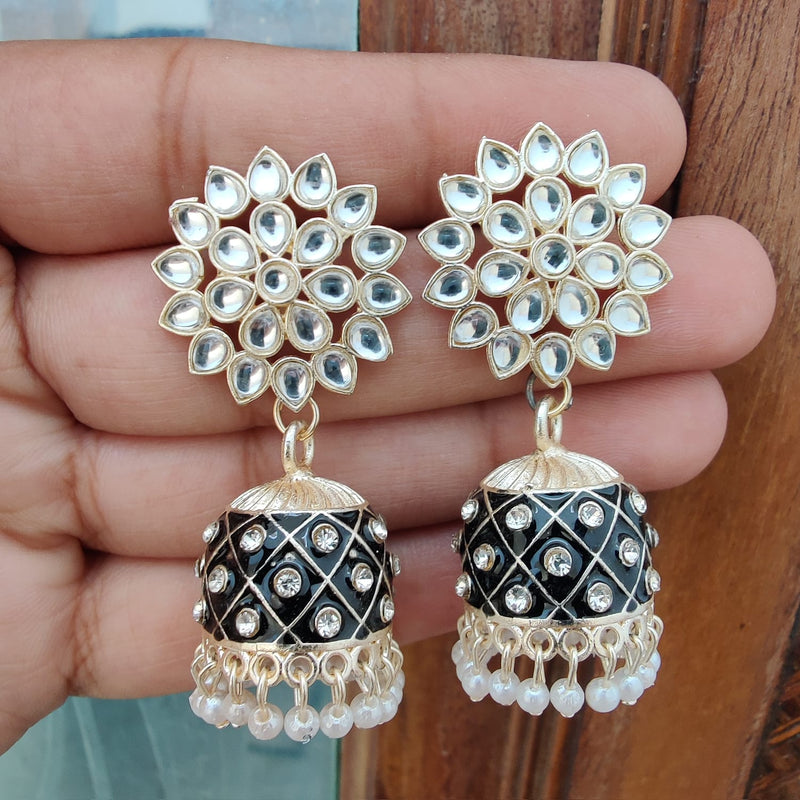 Flower Meenakari Earrings