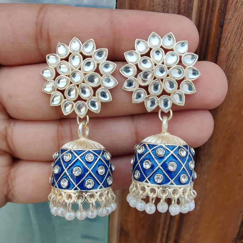 Flower Meenakari Earrings