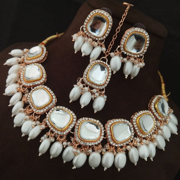 White Kundan Set