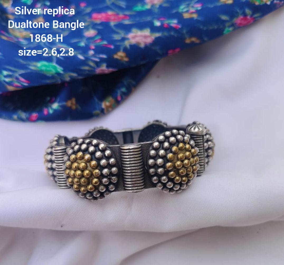 Polki Oxidised Kada