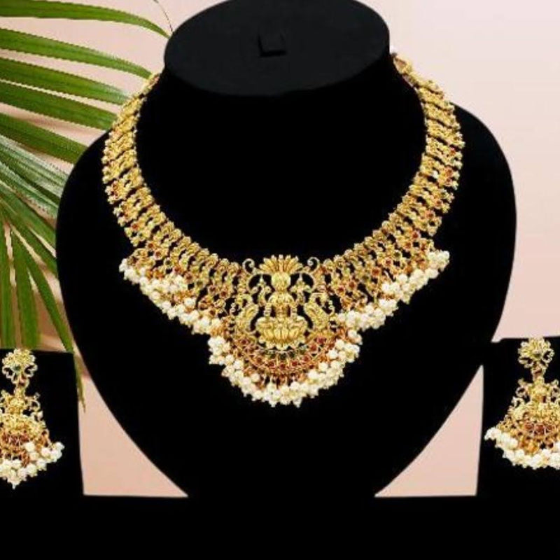 Durga Temple Jewellery (Gold n White)