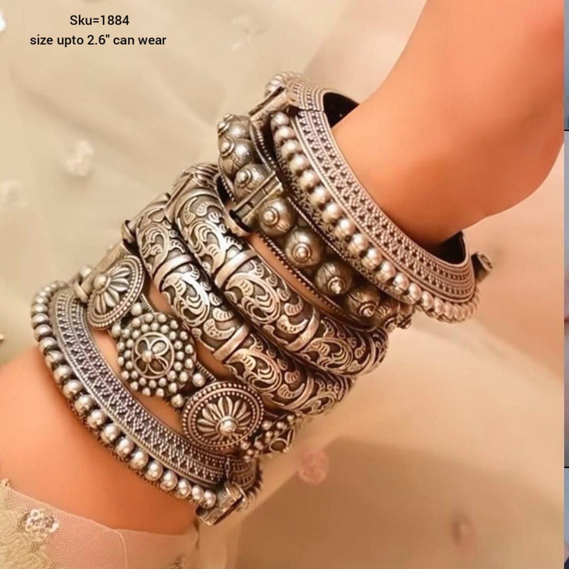 Silver Replica Kada Stack