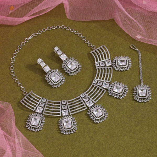 Silver Kundan Set