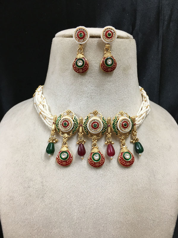 Meenakari Choker Set
