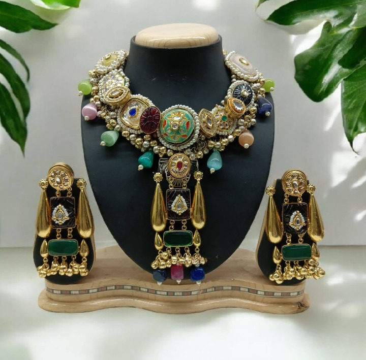 Multicolor Kashmiri Necklace Set