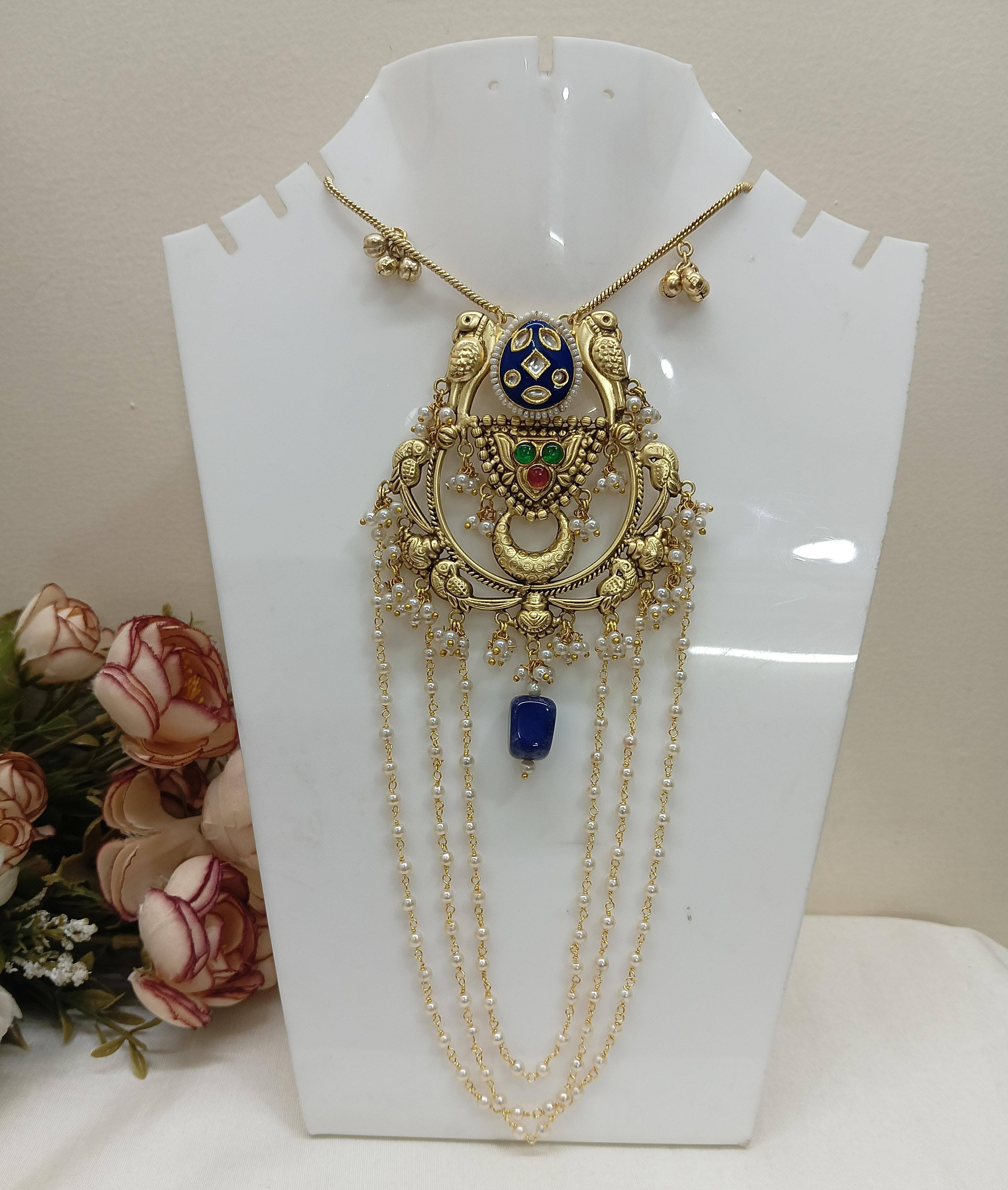 Blue Apala Polish Necklace