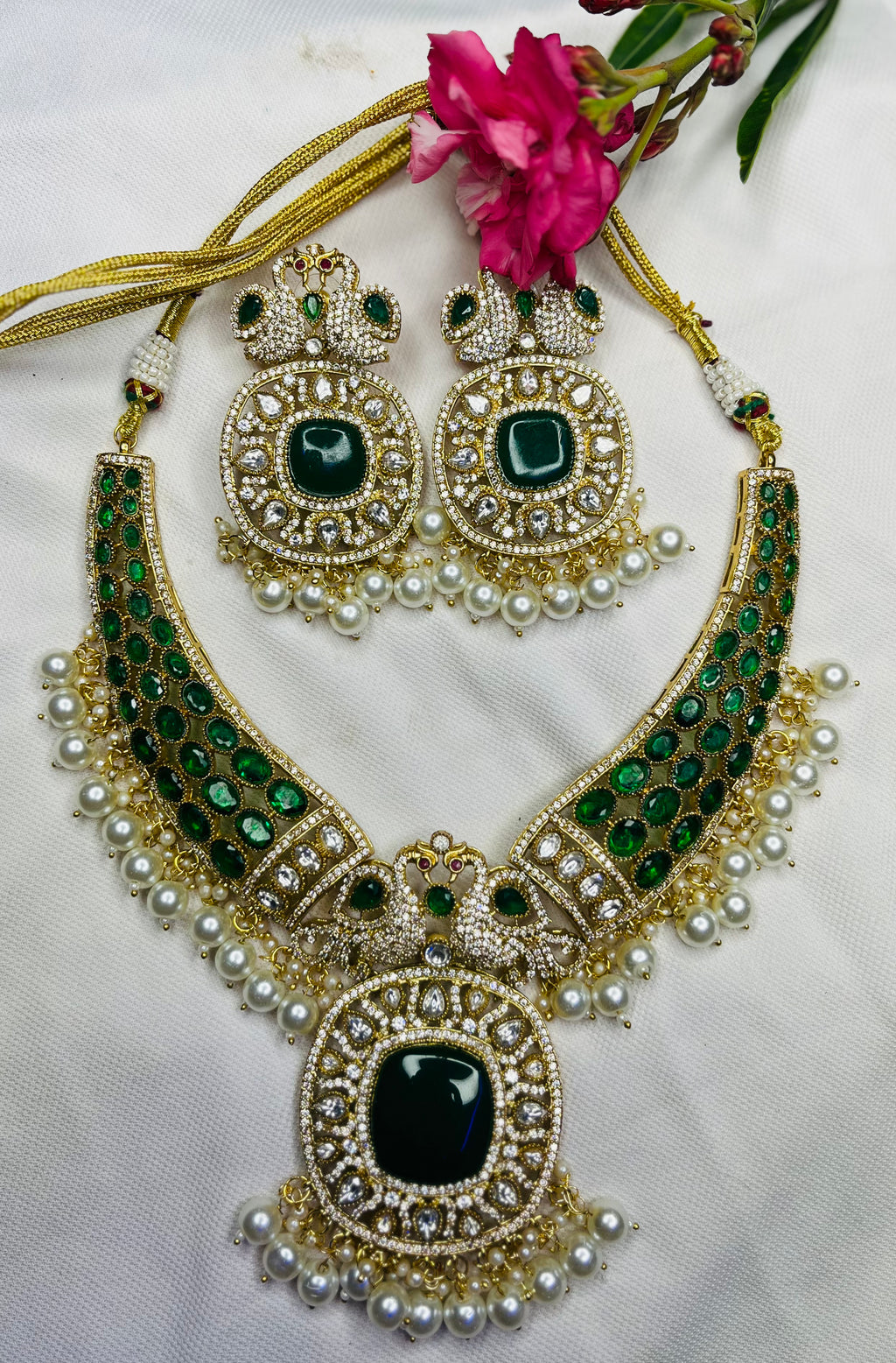 Peacock Doublet Stone Set