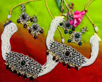 Kundan Polki Choker Set Green