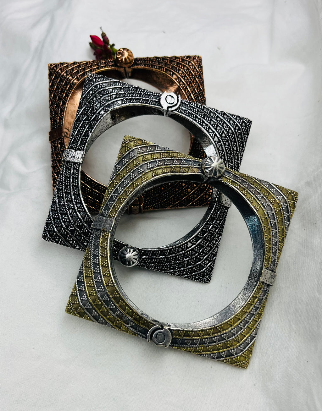 Rectangle Oxidized Kada