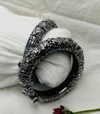 Floral Oxidized Kada