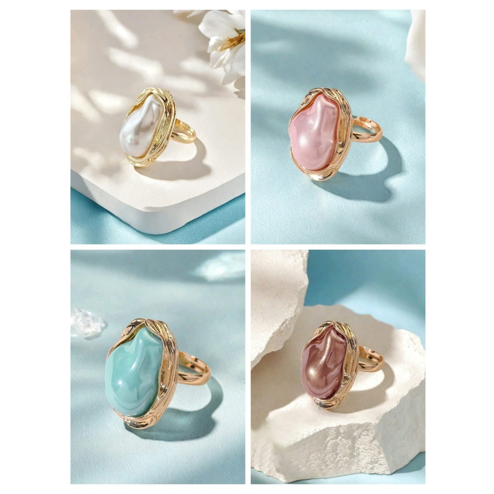 Chromatic Quartet Rings - Set of 4
